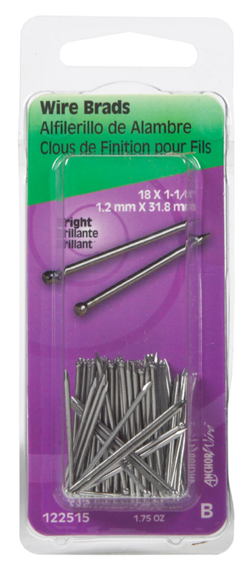 Hillman 5330428 1.25 in. Bright Steel Brad Nails