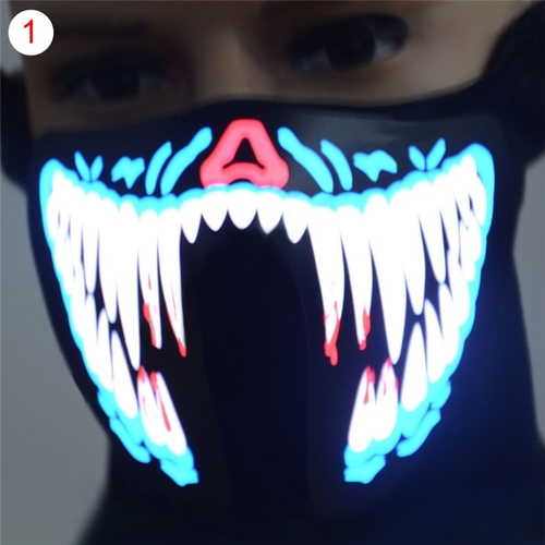 1pcs Luminous Cool Flashing Mask Light Up Dance