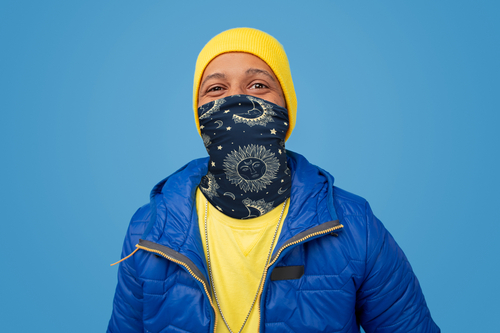Main Neck Gaiter/Balaclava/Magic Scarf & Face Mask ((Sun, Moon & Stars) image