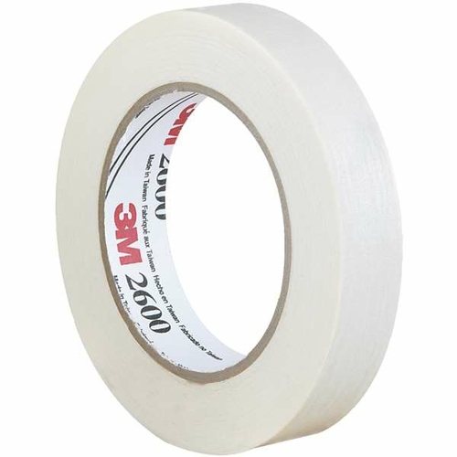 3M T93526012PK 1 in. x 60 yards 2600 Masking Tape, White - Pack of