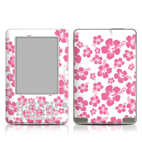 DecalGirl AKIN2-HIBISCUS-PNK Kindle 2 Skin - Pink Hibiscus