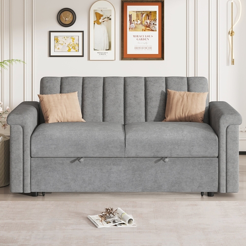 Convertible Soft Cushion Sofa Pull Bed ,for Two People to Sit On