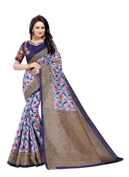 Generic Women's Silk Saree(Multi, 5.5-6mtrs)