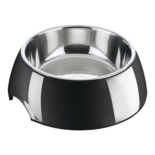 Dog Feeder Hunter Melamin Stainless steel Black 700 ml (22 x 22 x 11,5