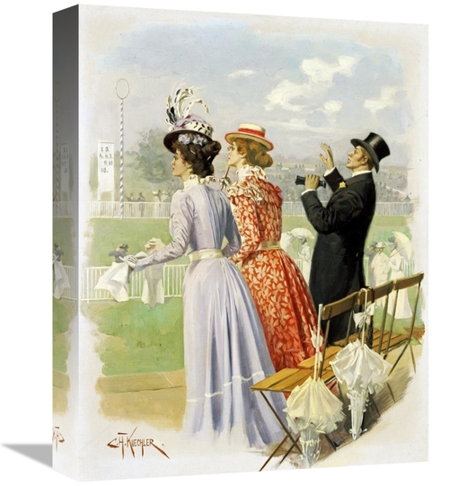 Global Gallery GCS-266700-16-142 16 in. At the Races Art Print - Carl 