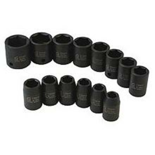 Sunex Tools 2652 14Pc 1/2 Drive Metric Standard Socket Set 10-27mm