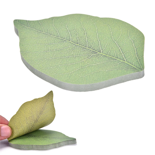 50 pcs per pad Cute Leaf Memo Pad Sticky  Note Diy