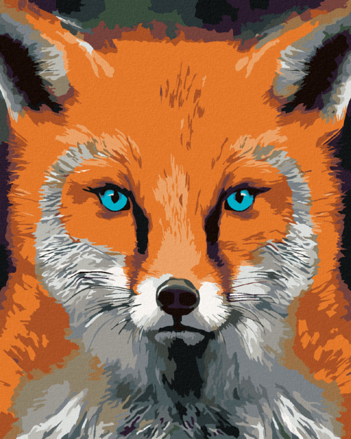 Paint by Numbers - FOX WITH BLUE EYES