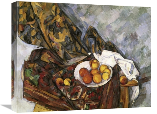 Global Gallery GCS-281849-22-142 22 in. Still Life with Floral Curtain