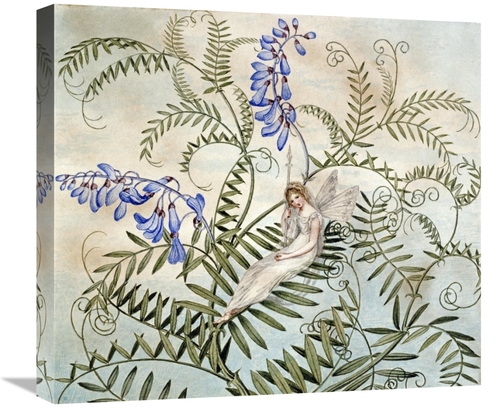 Global Gallery GCS-266934-22-142 22 in. A Fairy Resting Among Flowers 