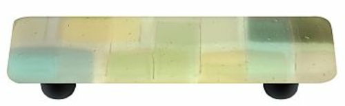 Hot Knobs HK8004-PB Artist Mosaic Winter Rectangle Glass Cabinet Pull 