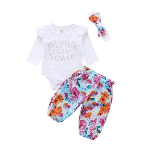 Newborn Baby Girls Tops Shirt Romper Floral