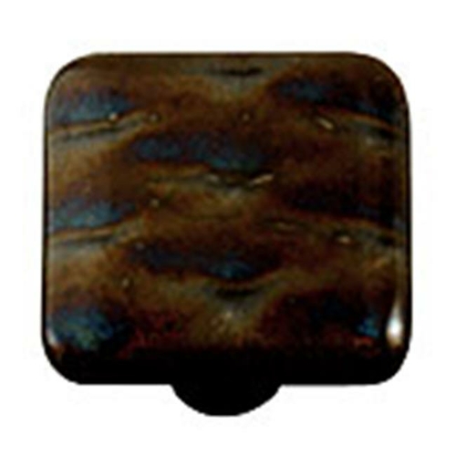 Hot Knobs HK4008-KB Metallic Patterned Irid Square Glass Cabinet Knob