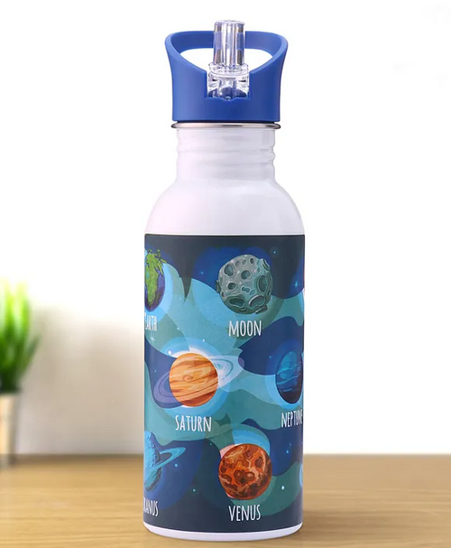 Space Theme Stainless Steel Color Changing Magic Bottle Blue