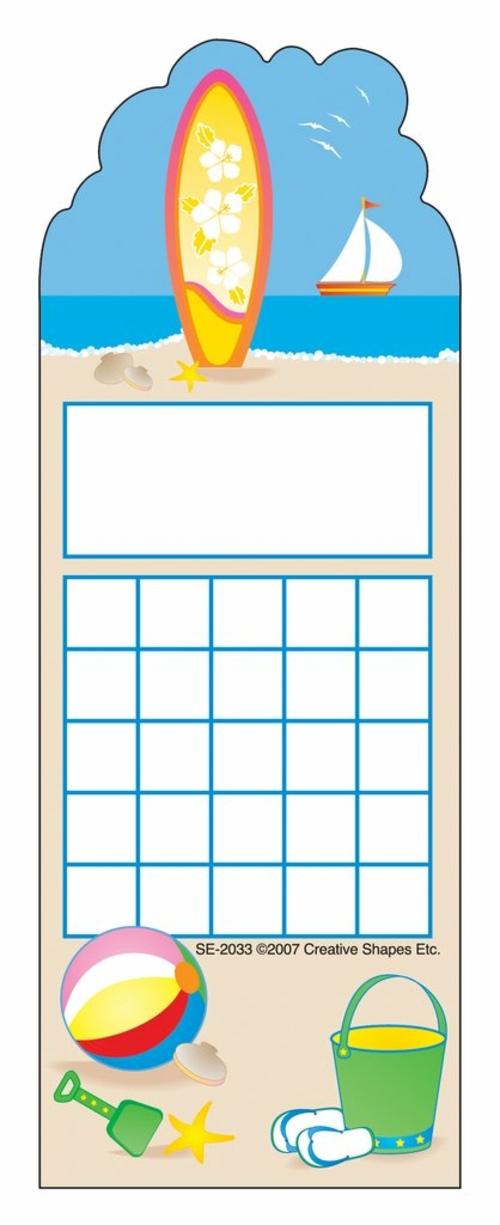 Creative Shapes Etc SE-2033 3 x 9 in. Personal Incentive Chart, Su