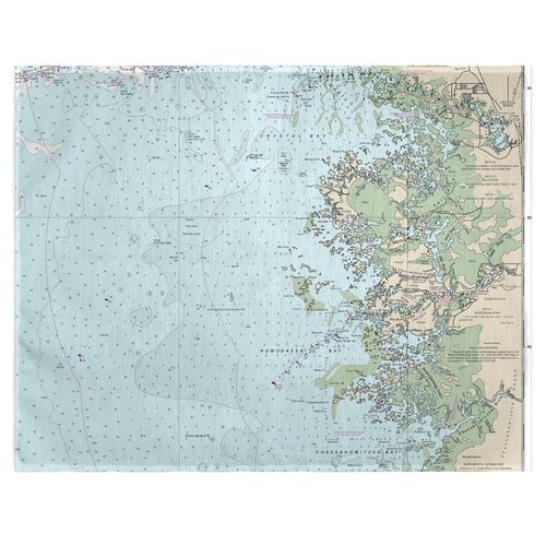 Betsy Drake PM11409CR Crystal River, FL Nautical Map Place Mat&#44