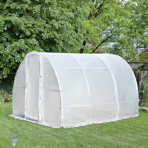 Outsunny Outdoor Portable Polytunnel Greenhouse w/ PE Cover Walk-In