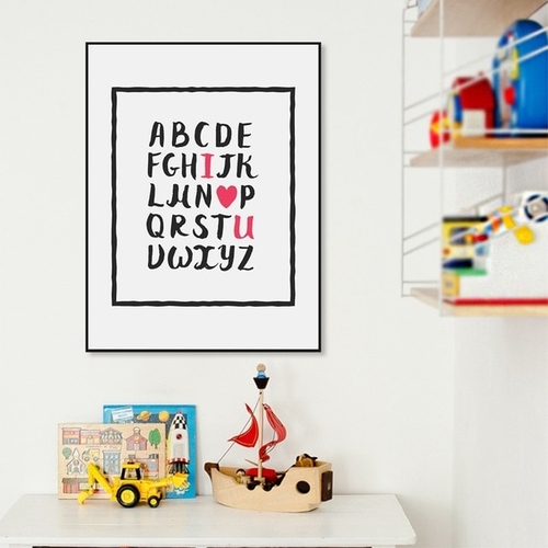 Creative Alphabet Baby Room Canvas Art Print