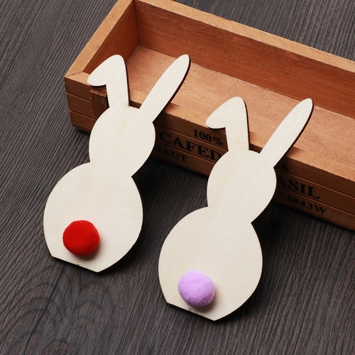 Wooden Easter Rabbit Ornaments Children's Room