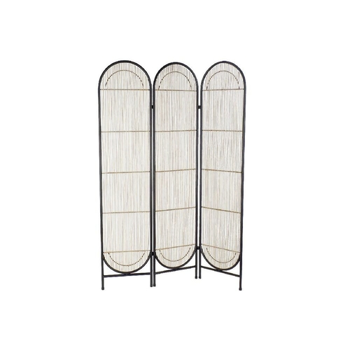 Folding screen DKD Home Decor Metal Rattan (126 x 2 x 180 cm)