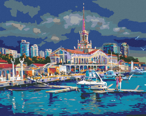 Paint by Numbers - HARBOUR IN SOCHI