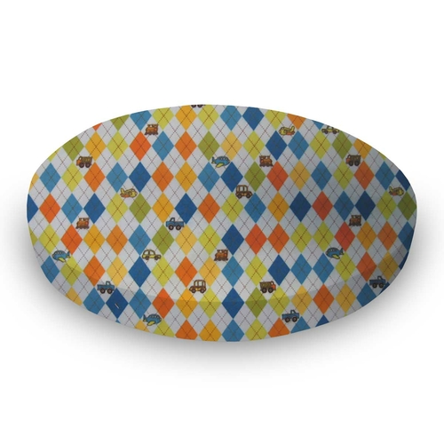 SheetWorld Fitted Oval Crib Sheet Fits Stokke Mini - 100% Cotton