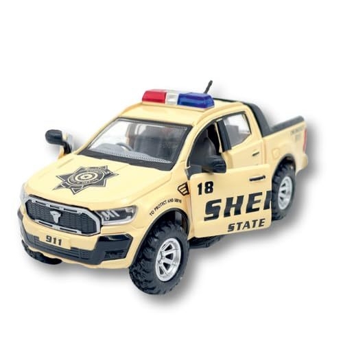 Kids Play Police Sheriff Model Car With Pullback Function