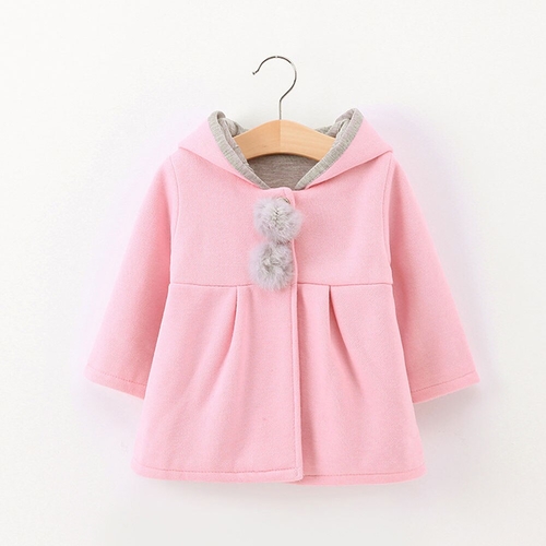 Fashion Design Girls Children Hooded Thick Soft