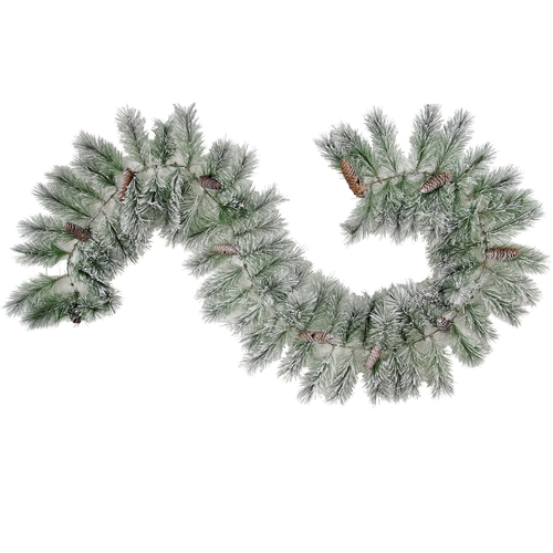 Admired by Nature GXW5946-SNOW 9 ft. Christmas Natural Pine Cone with 