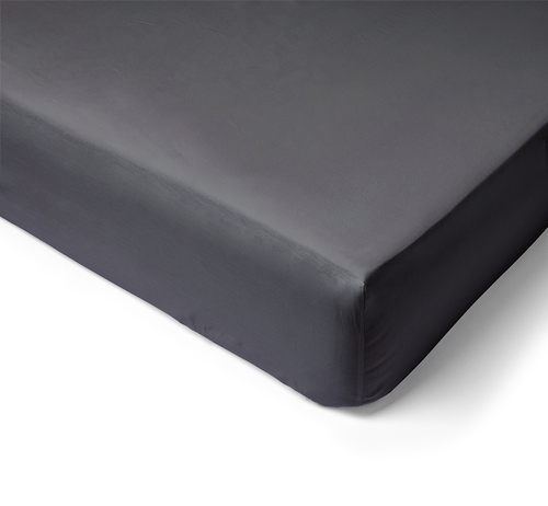 Fitted sheet Percale cap 30cm 90x190 dark grey