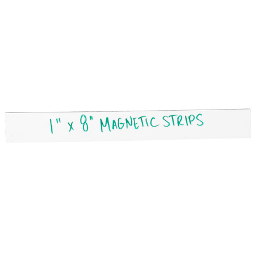 Box Partners LH174 1 x 8 in. White Warehouse Labels - Magnetic Strips 