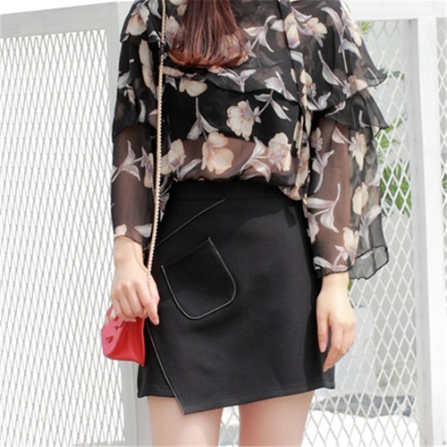 Korean Women Package Hip Skirt Female A Line