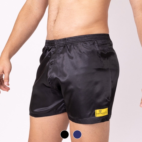 Satin Boxer Shorts Black