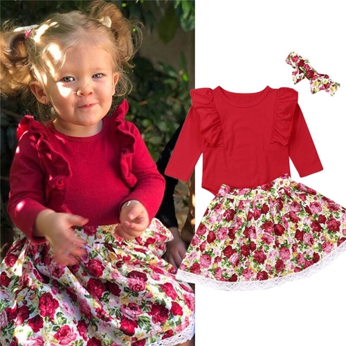 Pretty Newborn Baby Girls Floral Outfits