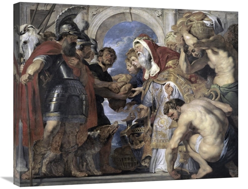 Global Gallery GCS-282781-30-142 30 in. Abraham & Melchizedek Art Prin