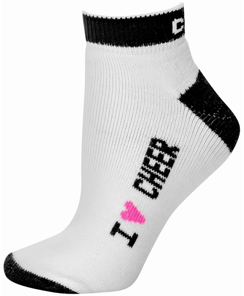 Pizzazz 6050 -BLK -L 6050 I Love Cheer Sock, Black - Large