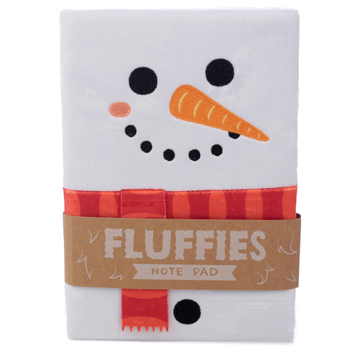 Fluffy Plush Notebook - Christmas Snowman