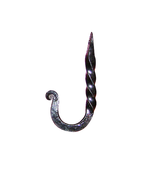 Artesano Iron Works AIW-HOT-2 3 in. Wall Mounted Twisted Hook, Bla