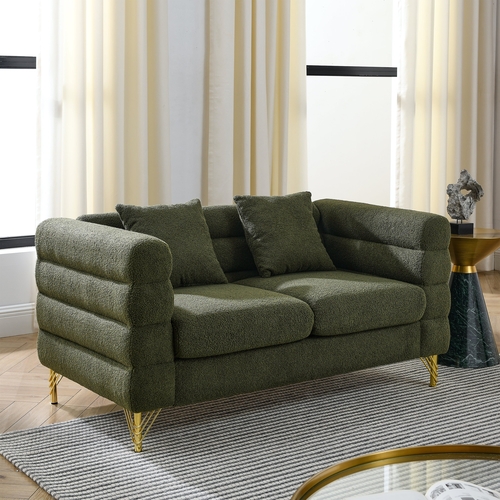 60Inch Oversized 2 Seater Sectional Sofa, Living Room Comfort Fabric