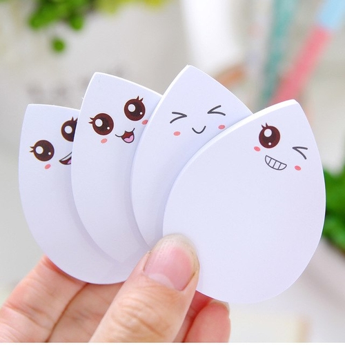 2 pcs/lot DIY Water drop face smily memo pads