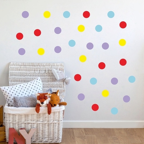 Mix Color polka Dots Wall Sticker wall decal,