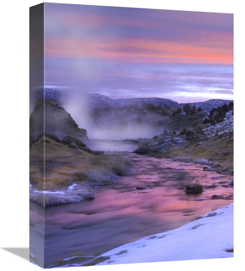 Global Gallery GCS-452130-1216-142 12 x 16 in. Hot Creek At Sunset&#44