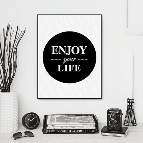 Enjoy your life Quote Canvas Painting Art Print
