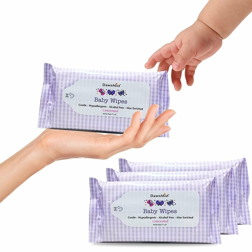 Dukal Baby Wipes. Case of 960 Non-Sterile Pre-Moistened Wipes.