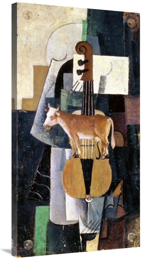 Global Gallery GCS-278332-40-142 40 in. Cow & Violin, 1913 Art Pri