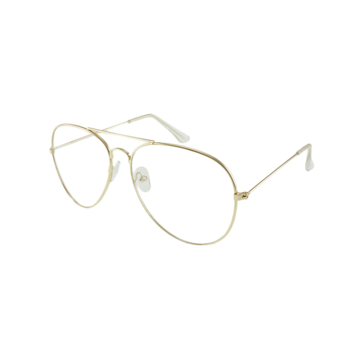 MQ Maverick Clear Lens Glasses in Gold / Clear