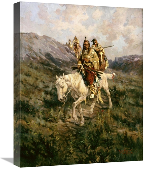 Global Gallery GCS-268366-22-142 22 in. Visit to Another Tribe Art Pri