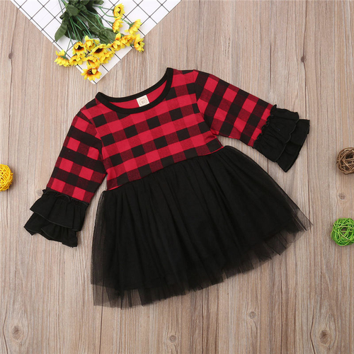 Pudcoco Christmas Toddler Kid Baby Girl Plaids