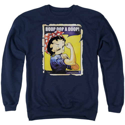 Trevco BB719-AS-1 Betty Boop & Power-Adult Crewneck Sweatshirt, Na