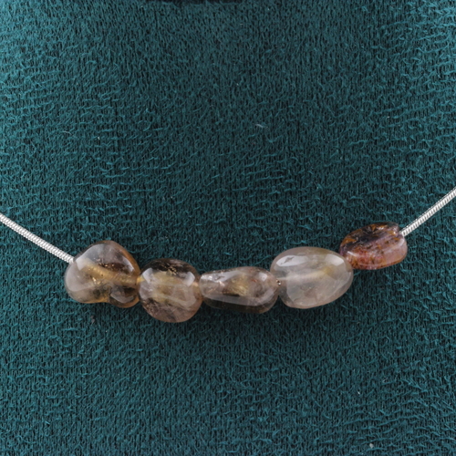 Auralite from Canada 5 beads necklace.